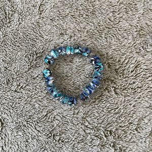 Handmade Blue Beaded Bracelet